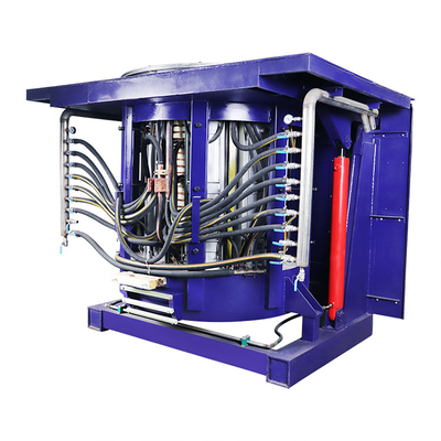 1Ton Cast Iron Industrial Melting Furnace Medium Frequency Induction Melting Furnace